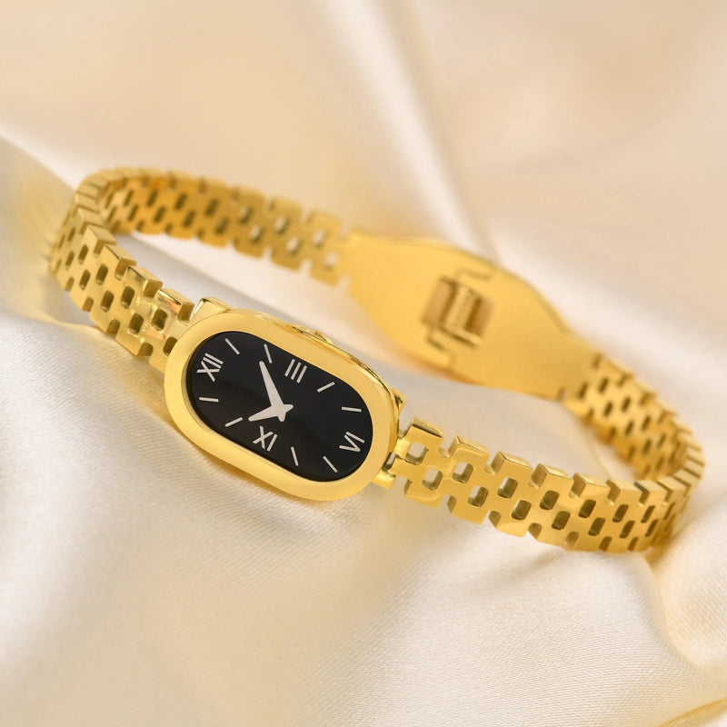 Montre Féminine Dorée Luxury